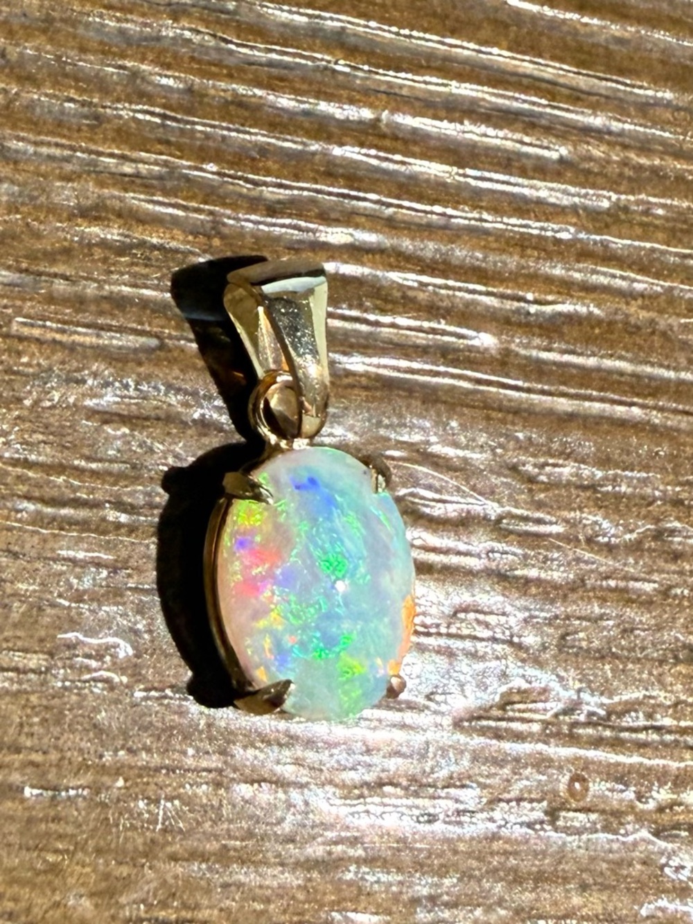 Gold Opal Pendant Necklace - Australian - Picture 13 of 15